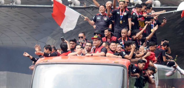 Arak Arakan Kirab Juara Kontingen Sea Games Teritorial