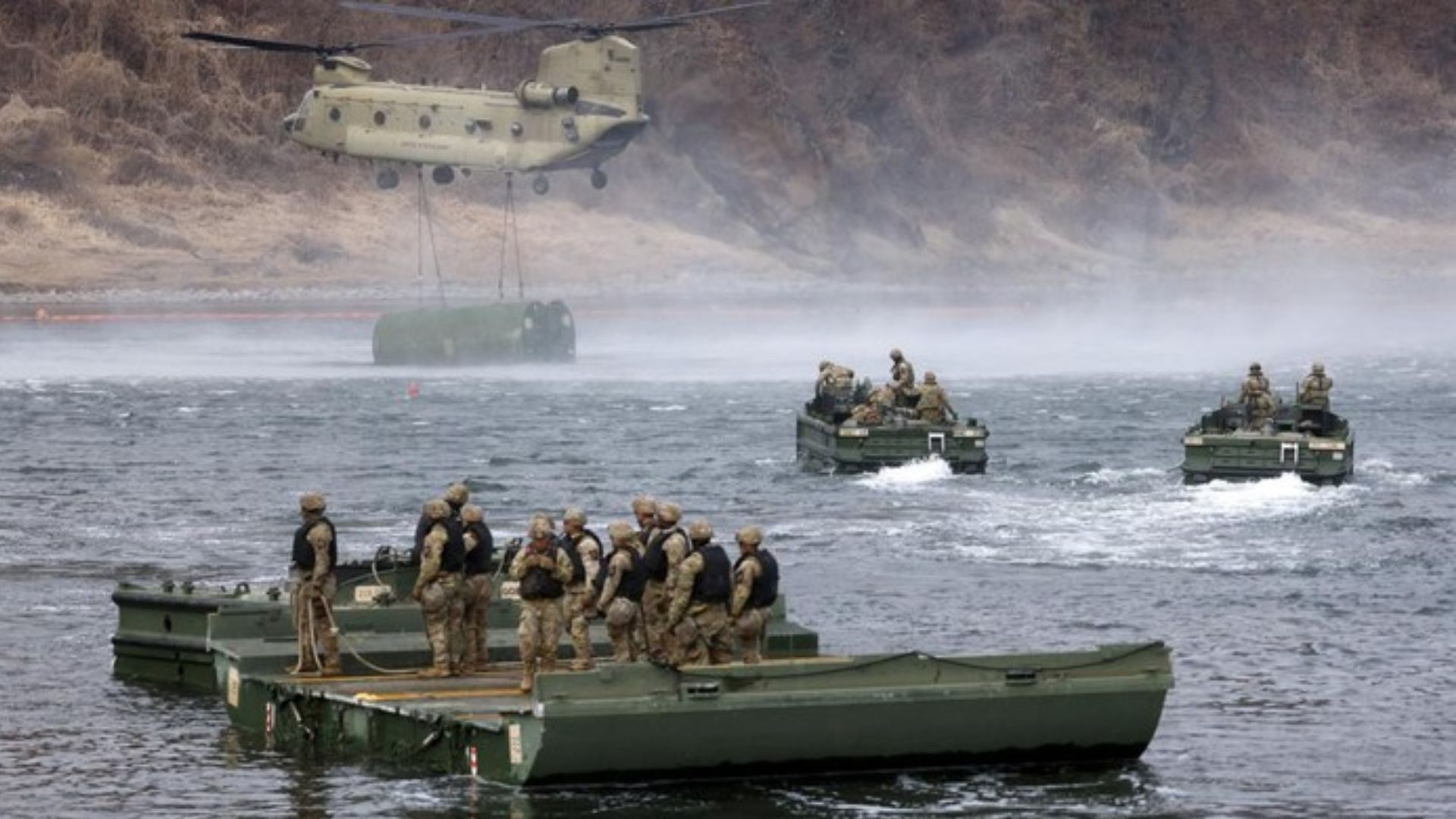 AS-Korsel Gelar Latihan Manuver Sungai Besar-besaran