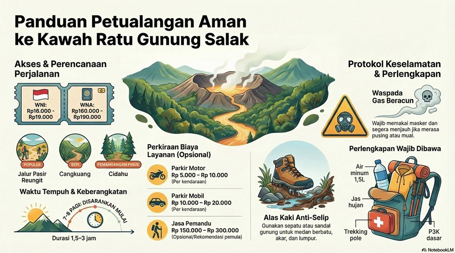 panduan ke kawah ratu gunung salak
