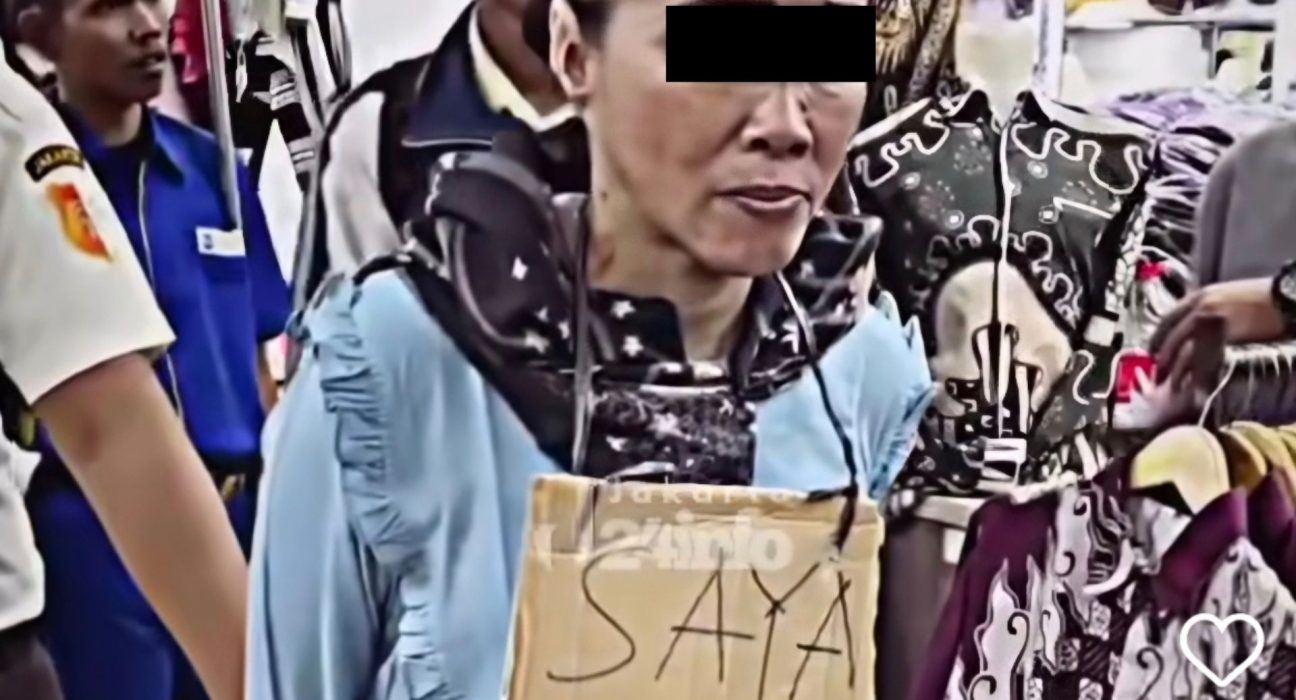 Viral! Copet Wanita Diarak Keliling Stasiun Tanah Abang