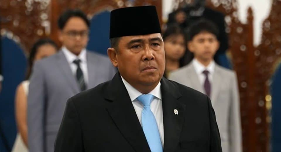 Marsekal TNI Yusuf Jauhari saat dilantik menjadi Wakil Menteri Pertahanan oleh Presiden Prabowo Subianto di Istana Negara.