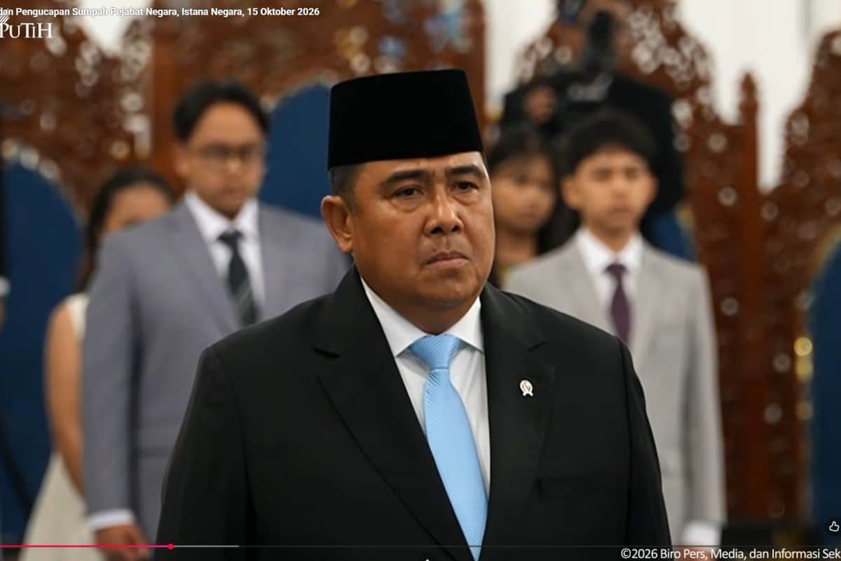 Marsekal TNI Yusuf Jauhari saat dilantik menjadi Wakil Menteri Pertahanan oleh Presiden Prabowo Subianto di Istana Negara.