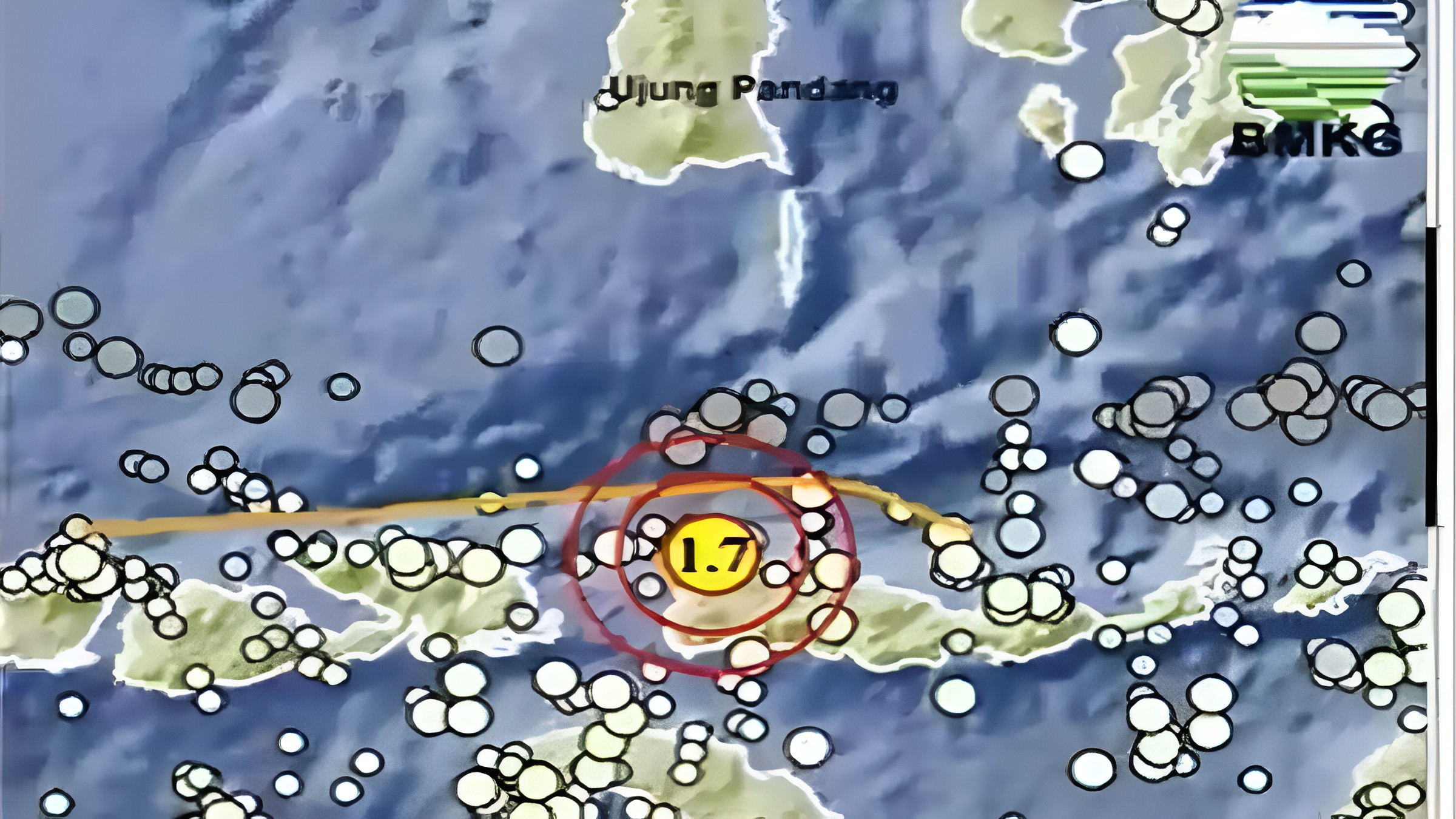 Ilustrasi aktivitas gempa bumi di wilayah laut barat laut Labuan Bajo, Nusa Tenggara Timur, pada 26 Oktober 2026.
